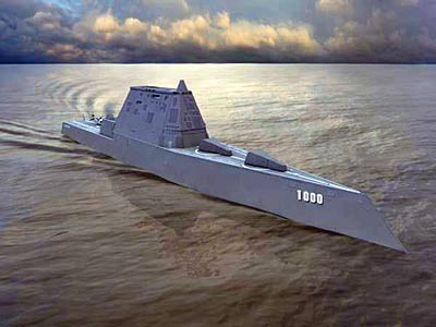 Mỹ phát triển tàu khu trục DDG-1000 có lượng giãn nước 14.500 tấn, có thể áp sát bờ biển nước khác mà không bị phát hiện.